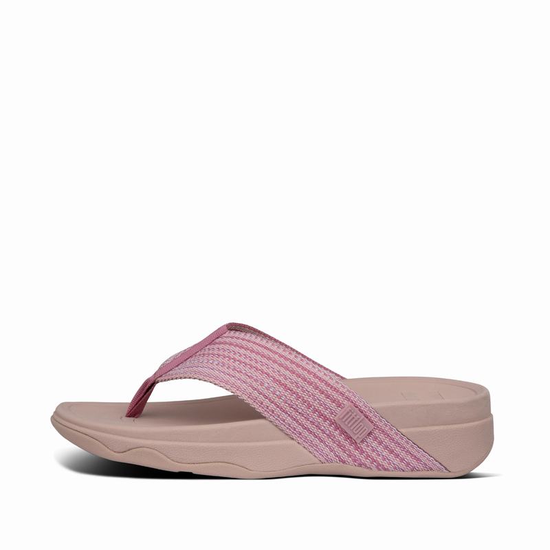 FitFlop Surfa Textile Rosa - FitFlop Zehentrenner Damen Schweiz [DZBY-40287]